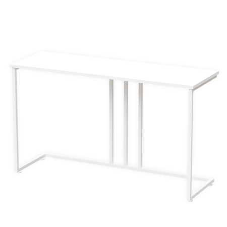 Стол-консоль Лиссабон 1, ЛДСП Белый / Металлокаркас Белый